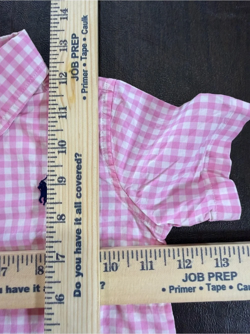 Ralph Lauren Pink Gingham Short-Sleeve Button-Down Shirt - Boys Sz 12M